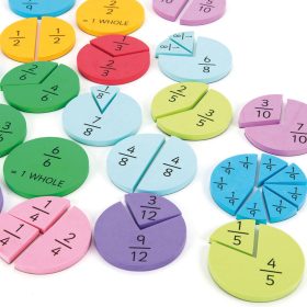 Mágneses, habszivacs törtkorong-készlet (123 db)