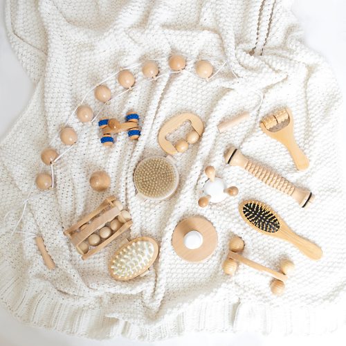 Szenzoros Fa Masszázskészlet (15 darabos)