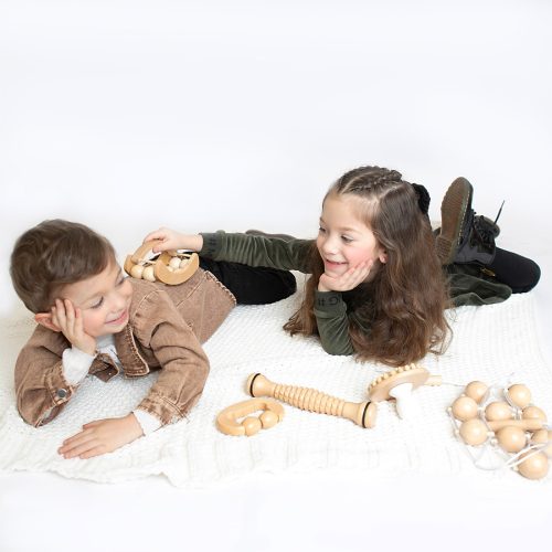 Szenzoros Fa Masszázskészlet (15 darabos)