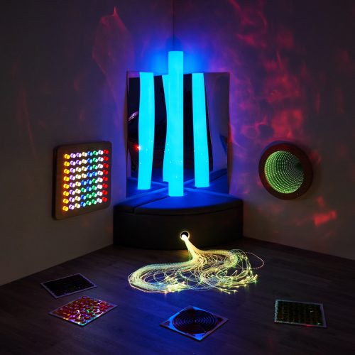 Világtó elemek szenzoros szobába