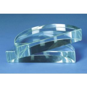 Félkör alakú prizma, tiszta üvegből