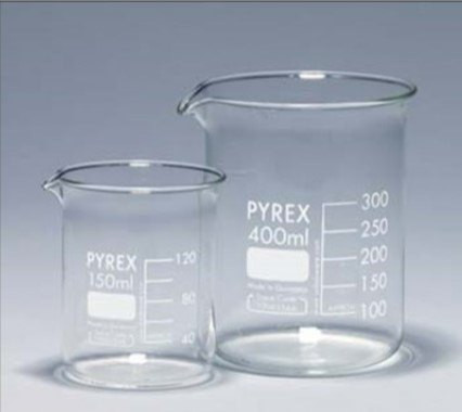 Alacsony Pyrex üveg főzőpohár kiöntővel, 100ml