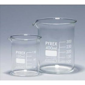 Alacsony Pyrex üveg főzőpohár kiöntővel, 1liter