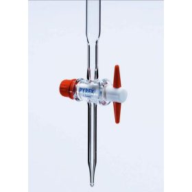   Pyrex üvegbüretta PTFE zárócsappal, B osztály, 50 x 0,10ml