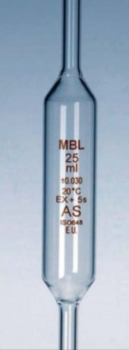 MBL szódaüveg pipetta, AS osztály