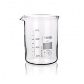   Főzőpohár, boroszilikát üveg 3.3, alacsony formájú, beosztásos kifolyóval, 600 ml (10. csomag)