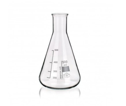 Erlenmeyer-lombik, boroszilikát üveg, keskeny szájú 250ml (10db-os csomag)