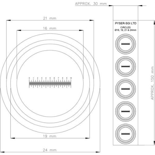 Műanyag szemlencse rács 10mm/0.1mm (10 db)