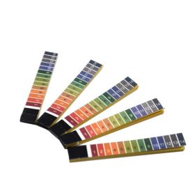   Univerzális pH-mérőpapír (pH 1–14), 5 x 20 csík, műanyag tartóban