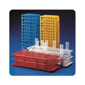   Kémcsőtartó-állvány, 20 mm átmérő, 40 lyuk (4×10), kék (20 db)