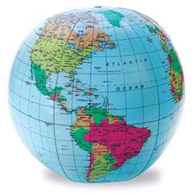 Felfújható földgömb, 30cm átmérő