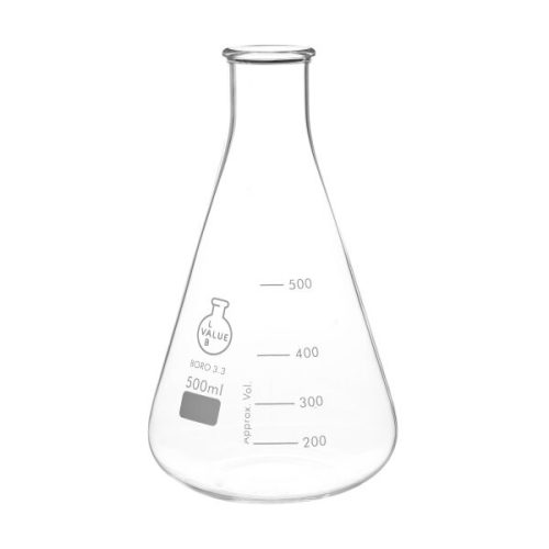 Erlenmeyer-lombik, keskeny nyakú, 500ml (6db-os csomag)