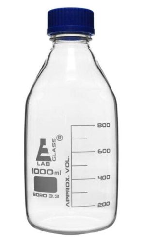 Boroszilikát reagens üveg csavaros kupakkal, 1000ml (6db-os csomag)