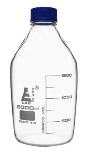 Boroszilikát reagens üveg csavaros kupakkal, 2000ml