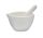 Mozsár és mozsártörő, porcelán, 105mm átmérő, 150ml