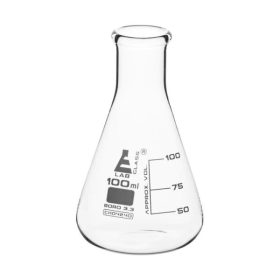   Erlenmeyer mérőlombik üveg, keskeny nyakú, 100ml (12-es csomag)