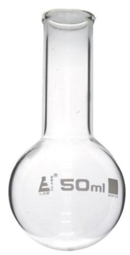 Boroszilikát gömblombik, keskeny nyakú, 50ml (12-es csomag)