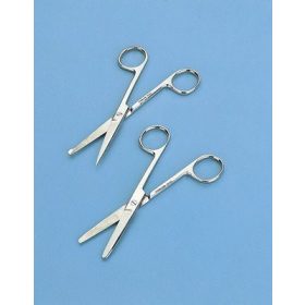 Tompa hegyű olló rozsdamentes acélból, 125mm (2 db)