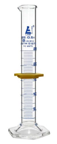 Mérőhenger beosztásokkal, B osztály, ASTM E1272 Std - 25mL