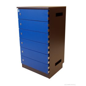   VEGA LOCKER fából készült laptop/notebook/tablet tároló és töltő szekrény, 12 rekeszes