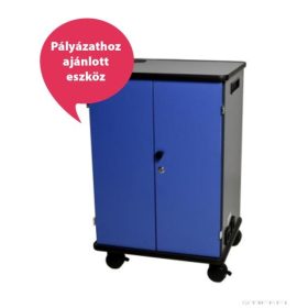   16 db tablet/okostelefon tartó és töltő guruló szekrény (USB)