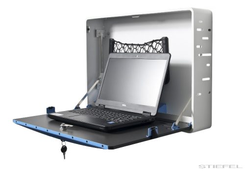 Tanári laptop tároló biztonsági faliszekrény