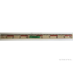 Táblai vonalzó dm beosztással, 100 cm, Fa